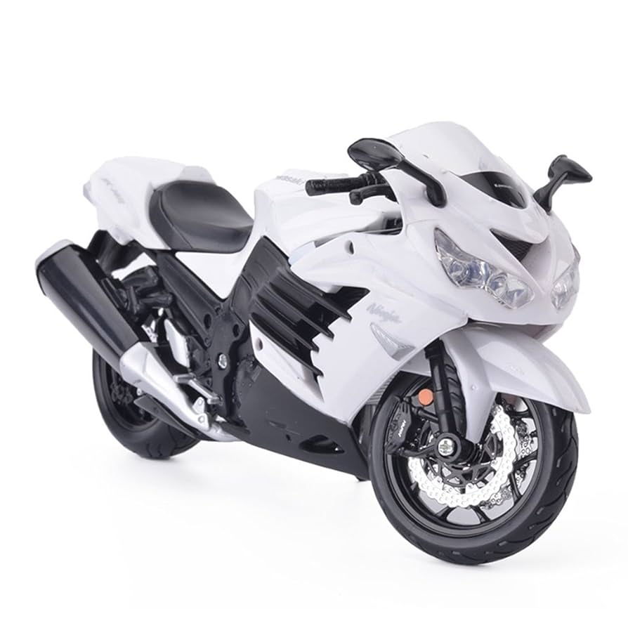 Maisto 2012 Kawasaki Ninja ZX-14R White Motorcycle 1/12